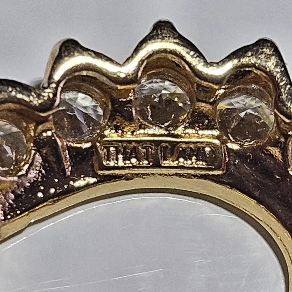 HAN 925 Yellow Gold Over Sterling Silver Vermeil CZ Heart Pendant - Picture 11 of 12